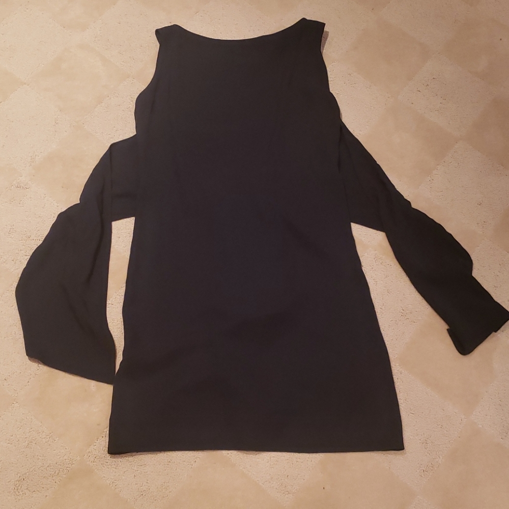 Charles Nolan New York Navy Silk Dress, Sz 12